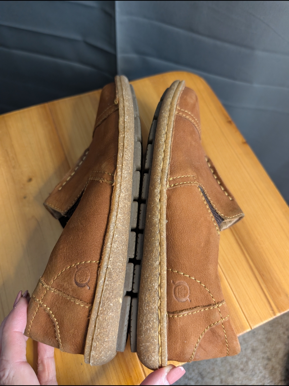 Born Nampa Brown Leather Slip On Loafers Wms Size EU 36.5 - Picture 6 of 8
